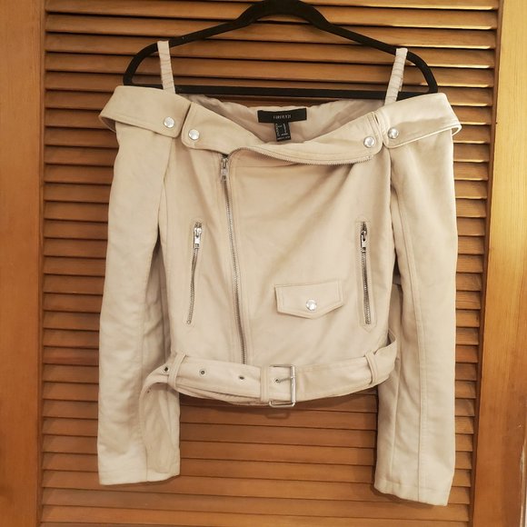 Faux suede motto jacket - Picture 1 of 7